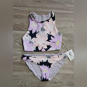 Carve Designs Geometric Bikini Set in Pink and Black